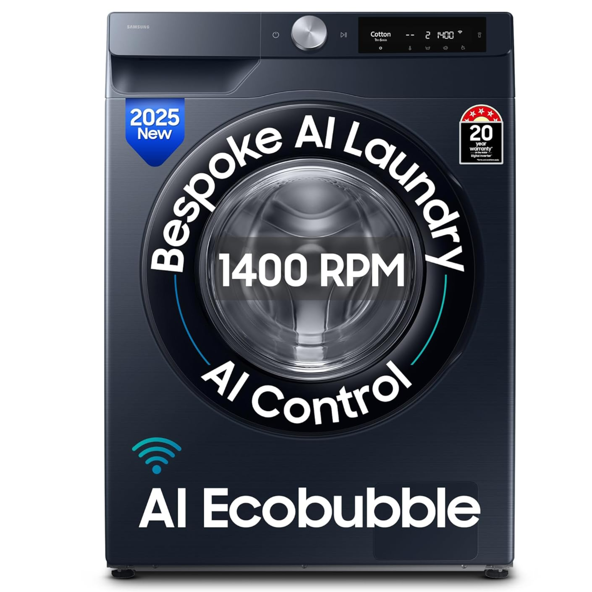 Samsung 9 kg, 5 Star, AI Control, AI Ecobubble, Su...